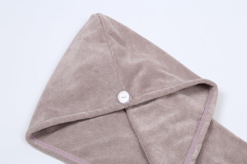 HOUSSE Microfibre Head Towels, 450 GSM, 25x65 cms, Set of 3, for Girls and Women (Atmosphere,Rose Taupe,Frost Grey) - Image 3