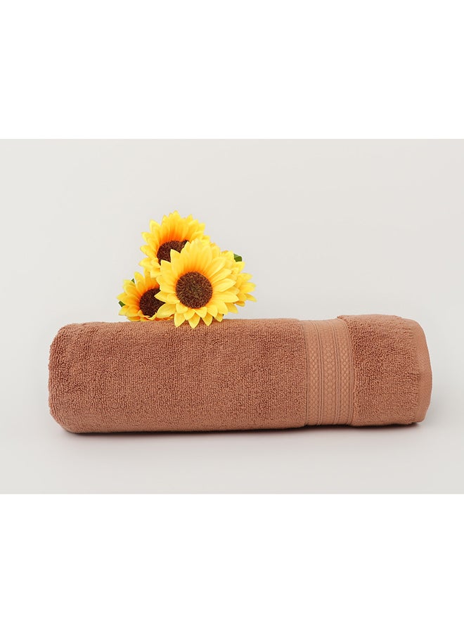 White Rose Towel HARMONY S - 650 GSM - 100% Cotton Terry -Bath Sheet 80x160 cm-Premium Touch-Quick Dry - Super Absorbent-Brown - Image 1