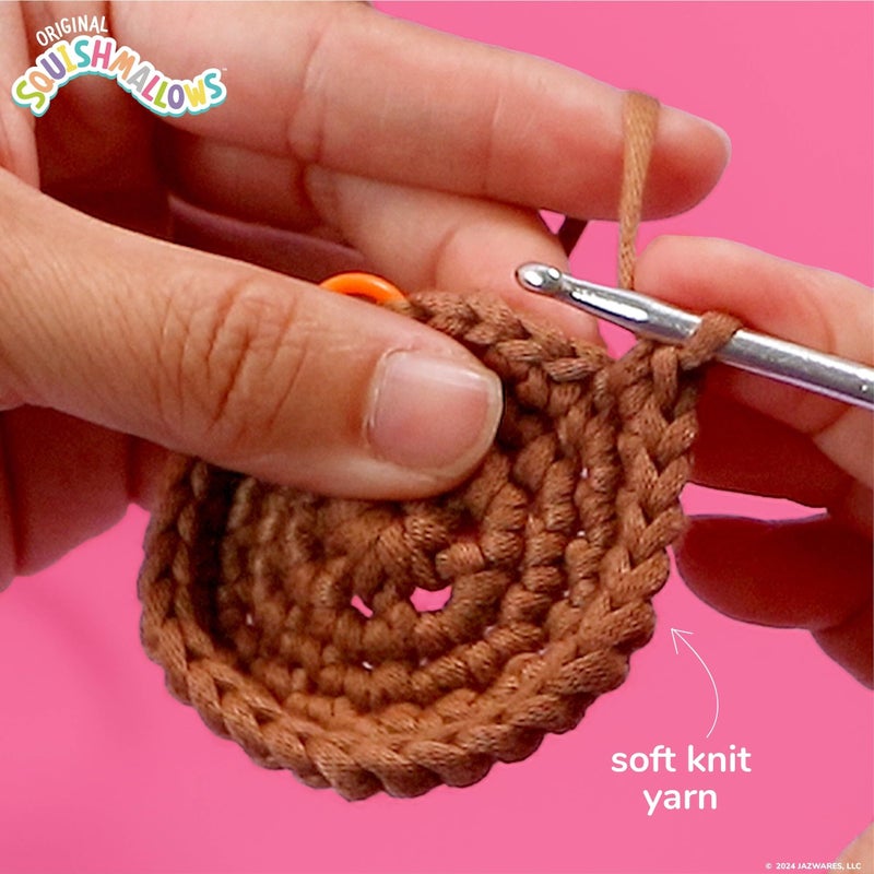 Squishmallows Original Omar The Bear Crochet Kit, Includes Yarn, Crochet Hook, Starter Hooks, Step-by-Step Tutorials, Exclusive Crochet Kit for Beginners, DIY Craft, Crochet Kits, Great Teen Gifts - Image 5