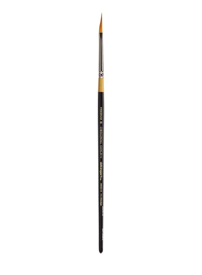 KINGART Premium 4 pc. Original Gold 9900 Series Miracle Wedge Artist Brush Set, Synthetic Golden Taklon Hair for Acrylic, Oil, Watercolor and Gouache Paint, Short Handle, 4 Sizes: 6, 8, 10, 12 - Image 5