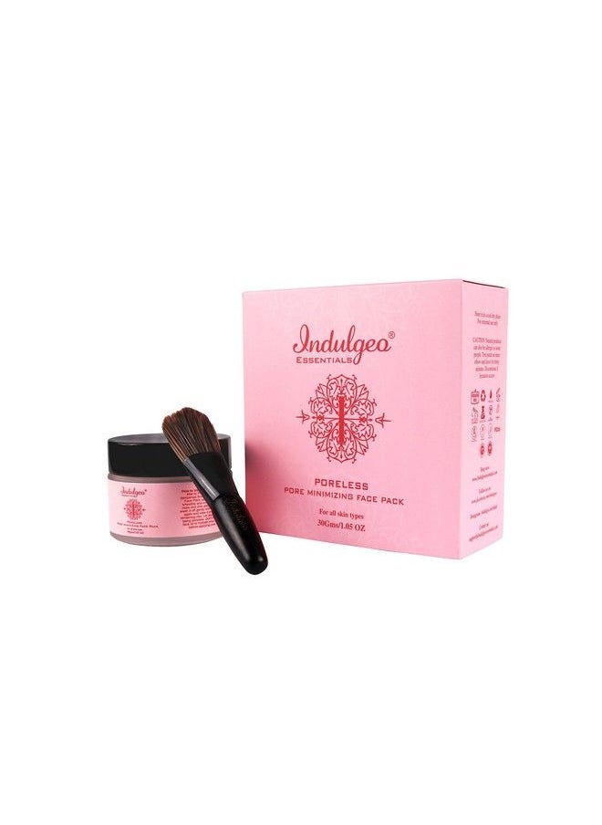 Indulgeo ESSENTIALS Poreless Pore Minimizing Detan Face Pack With Australian Kaolin Zeolite & Bentonite Clay Tan Removing Glowing Deep Clensing Indian Healing Clay; For Acne Blackheads Oily Skin 30Gm  - Image 2