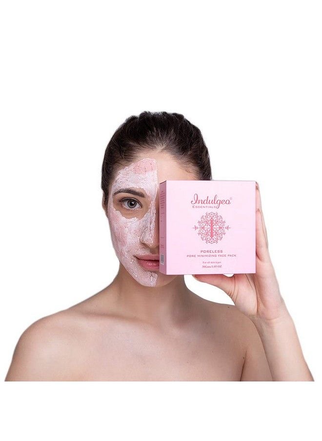 Indulgeo ESSENTIALS Poreless Pore Minimizing Detan Face Pack With Australian Kaolin Zeolite & Bentonite Clay Tan Removing Glowing Deep Clensing Indian Healing Clay; For Acne Blackheads Oily Skin 30Gm  - Image 4