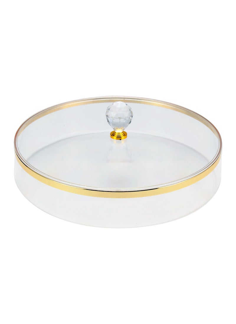 BLACKSTONE Round Acrylic Tray - Sleek and Stylish Decorative Tray for Home Decor 25CM  - Image 1