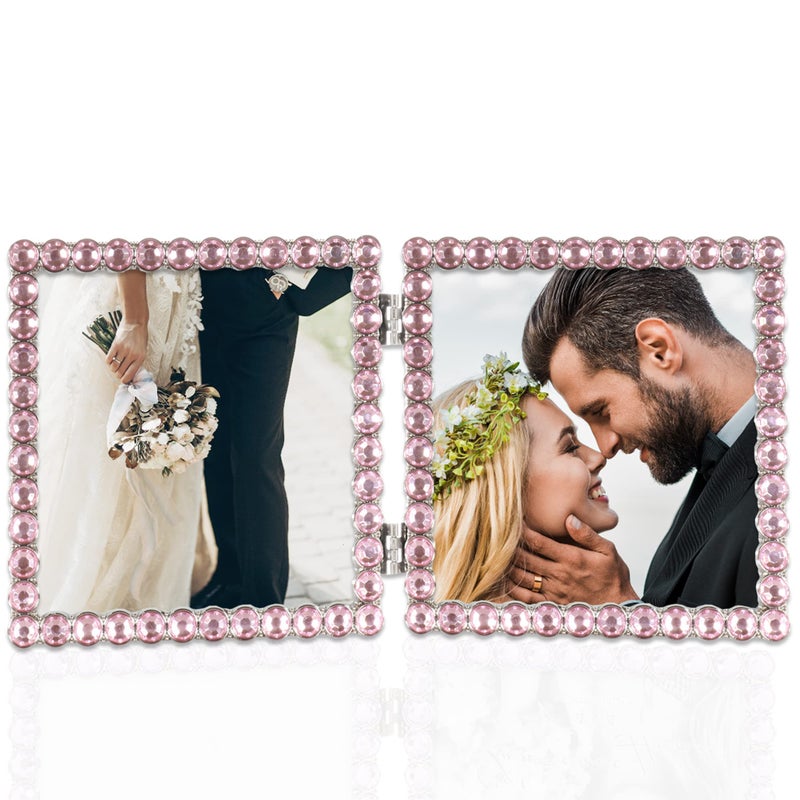 لورانس فرايمز 4x4 Silver Metal Parkle الإطار المزدوج - وردي ناعم - Image 2