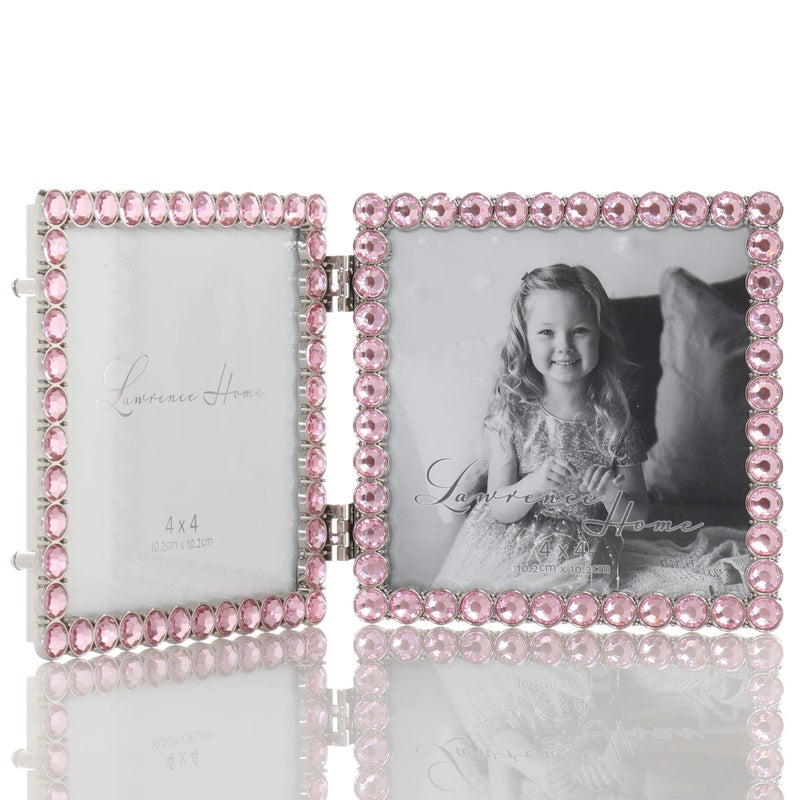 لورانس فرايمز 4x4 Silver Metal Parkle الإطار المزدوج - وردي ناعم - Image 3