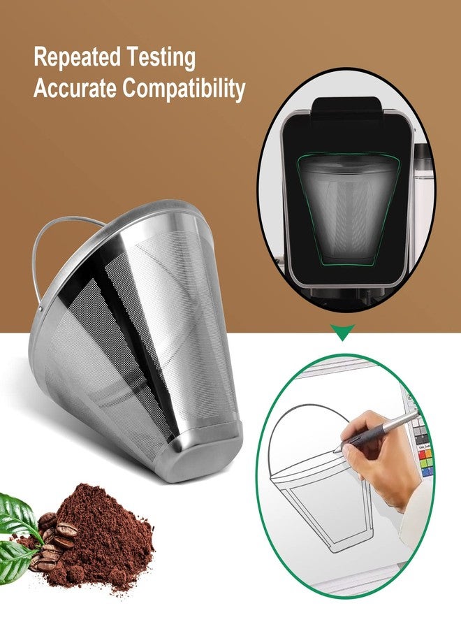 brikinte Reusable Coffee Filter for Ninja Dual Brew Pro Coffee Maker, 304 Stainless Steel Replacement Coffee Maker Filter Compatible with Ninja CFP301 DualBrew Pro Specialty Coffee Maker - Image 5
