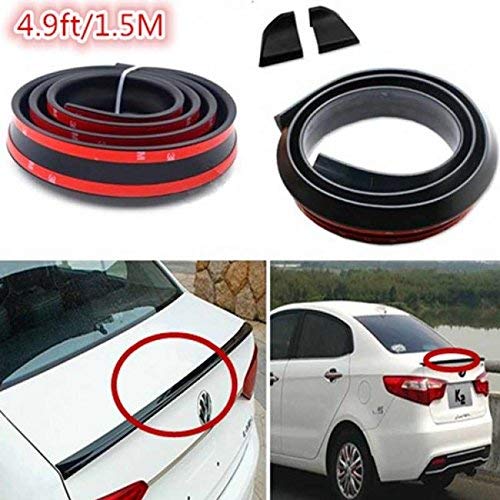Automaze Samurai Universal Rear Trunk Spoiler Wing Lip with 3M Tape, 1.5M X 35MM, Car Modification Accessories (Carbon Black) - Image 2