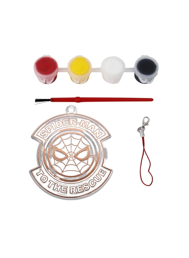 مارفل مجموعة اصنع صائد الشمس الخاص بك للفنون والحرف سبايدر مان من مارفل للأطفال - نشاط سبايدر مان مع طلاء وفرشاة - هدية ممتعة وإبداعية لعمر 3+ سنوات - Image 3
