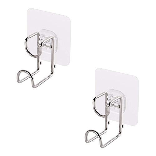 HOKIPO Glass Magic Sticker Series L Hooks For Heavy Items (Ar3152, Load Capacity 5 Kg), Silver - Image 1
