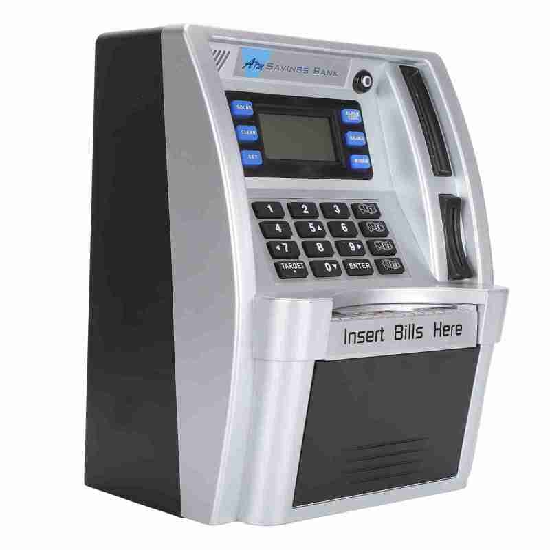 ATM Piggy Bank with 4 Digit Code Access Automatic Coin Recognition - Adjustable Savings Goal Digital Money Box for Kids Financial Learning - Image 5