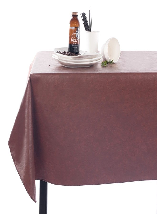 Yourtablecloth Heavy Duty Vinyl Rectangle or Square Tablecloth - 6 Gauge Heavy Duty Tablecloth - Flannel Backed - Wipeable Tablecloth with Vivid Colors & Many Sizes 52 x 70 Gray - Image 3