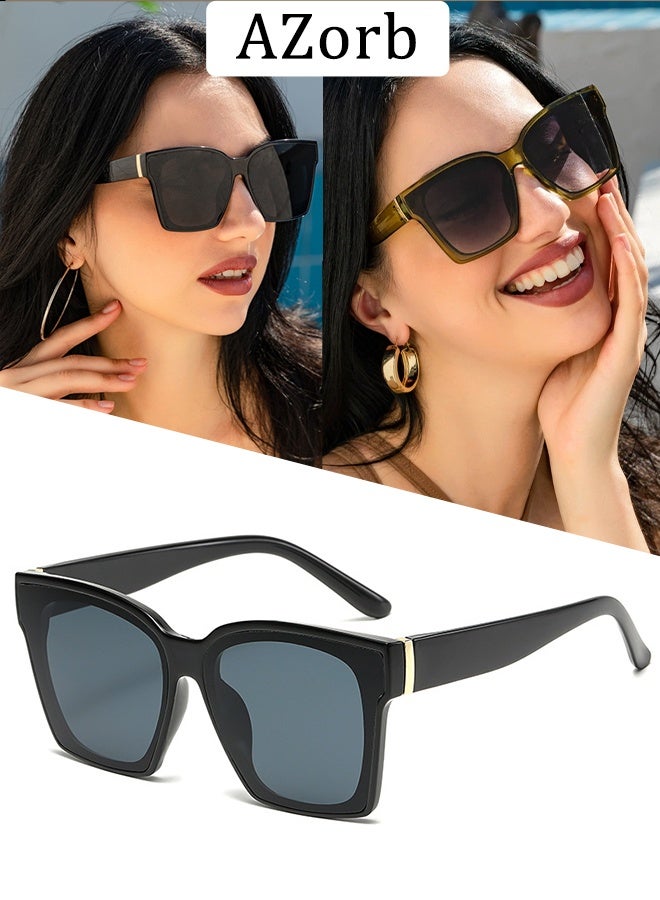 AZorb Square Sunglasses Women Men Fashion Shades Ladies Men's Sun Glassess Oversize Eye Glasses Classic Sunglass for UV400 Protection - Image 1