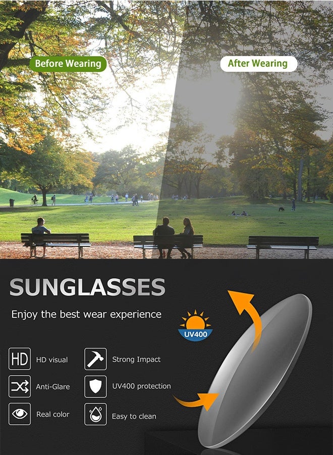 AZorb Square Sunglasses Women Men Fashion Shades Ladies Men's Sun Glassess Oversize Eye Glasses Classic Sunglass for UV400 Protection - Image 3