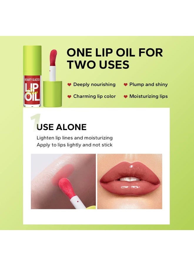 MYUANGO - Lip Oil Moisturizing, Hydrating Lip Care Lip Tint, Shiny Lip Glow Vegan Plumping Lip Gloss for Dry Lips (104, STANDARD SIZE) - Image 1