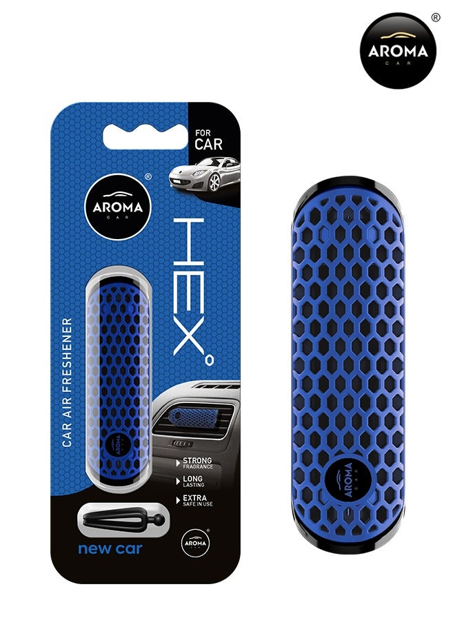Aroma AROMA NEW CAR HEX Car Air Freshener Long-Lasting Fragrance, Continuous Freshness for Home, Office & Bathroom, Natural Vent Clip  - Image 1