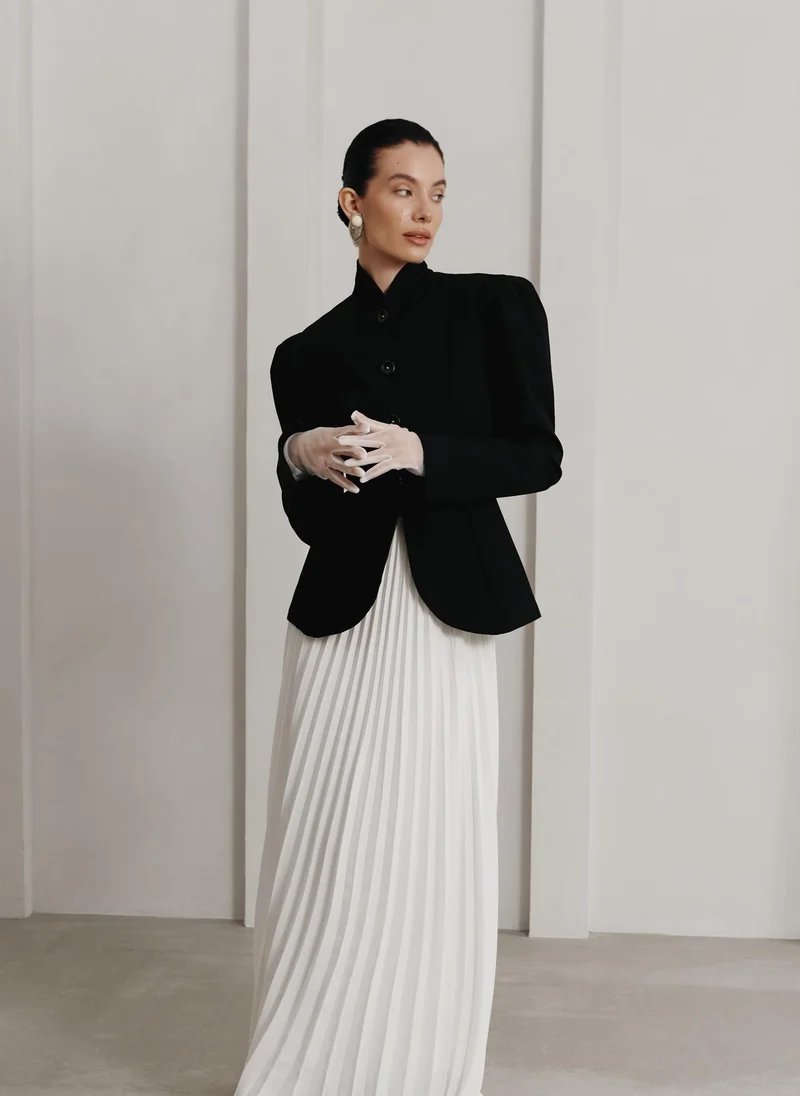 Lichi Pleated maxi skirt