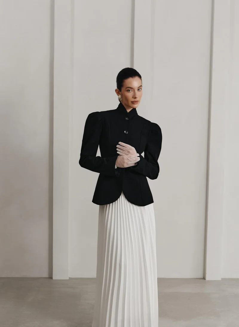 Lichi Pleated maxi skirt