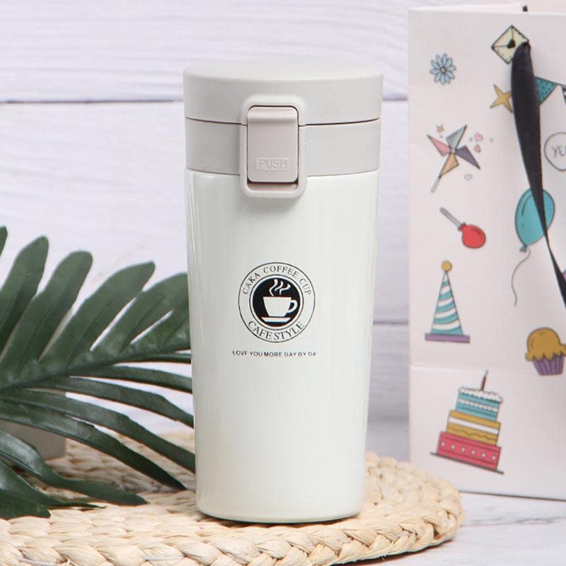 Afrodite Insulated Stainless Steel CoffeeTea Travel Mug Vacuum SpillProof Sipper Cap For Travelers In Car With Leak Proof Lid For Hot Cold Drinks Stainless Steel Coffee Cup 380 ML - Image 3