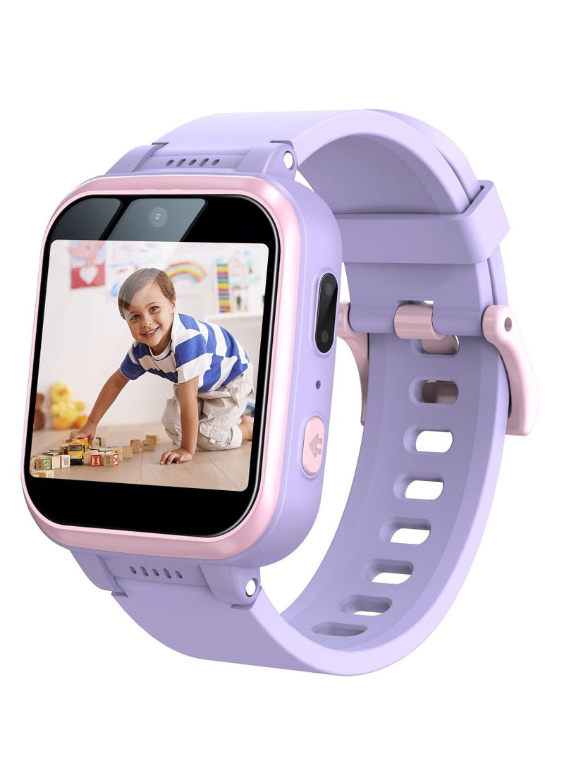 DMG TECH - Kids Smart Watch, Multifunction Rechargeable Touch Screen Toddler Watch with HD Photograph,Gaming and Music Player Educational Toys, Birthday Gifts for Girls Boys Ages 6-12(Purple) - Image 1