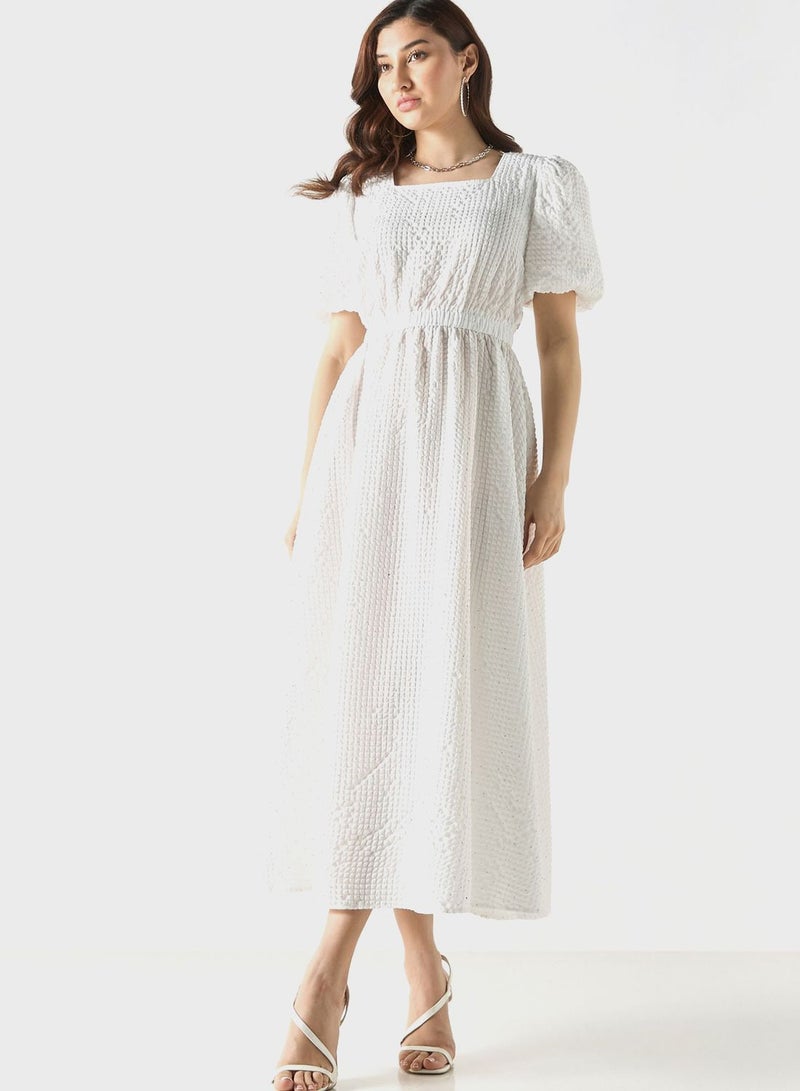 2Xtremz Textured Puff Sleeve Dress - Image 3