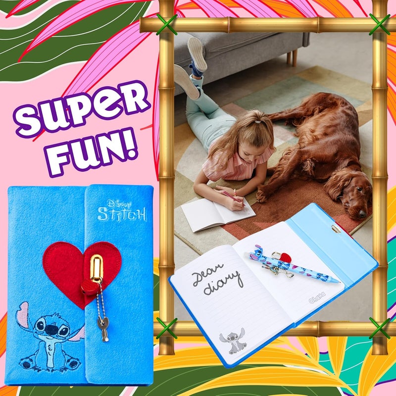 Disney Stitch Diary for Girls Teens Notebook with Pen Cute A5 Hardcover Journal with Lock Secret Stationary Set Travel Journal Gifts for Girls (Stitch Lock) - Image 5