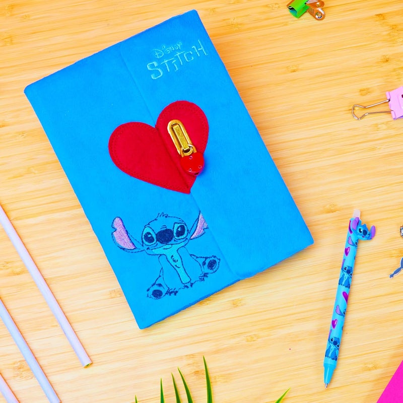 Disney Stitch Diary for Girls Teens Notebook with Pen Cute A5 Hardcover Journal with Lock Secret Stationary Set Travel Journal Gifts for Girls (Stitch Lock) - Image 2