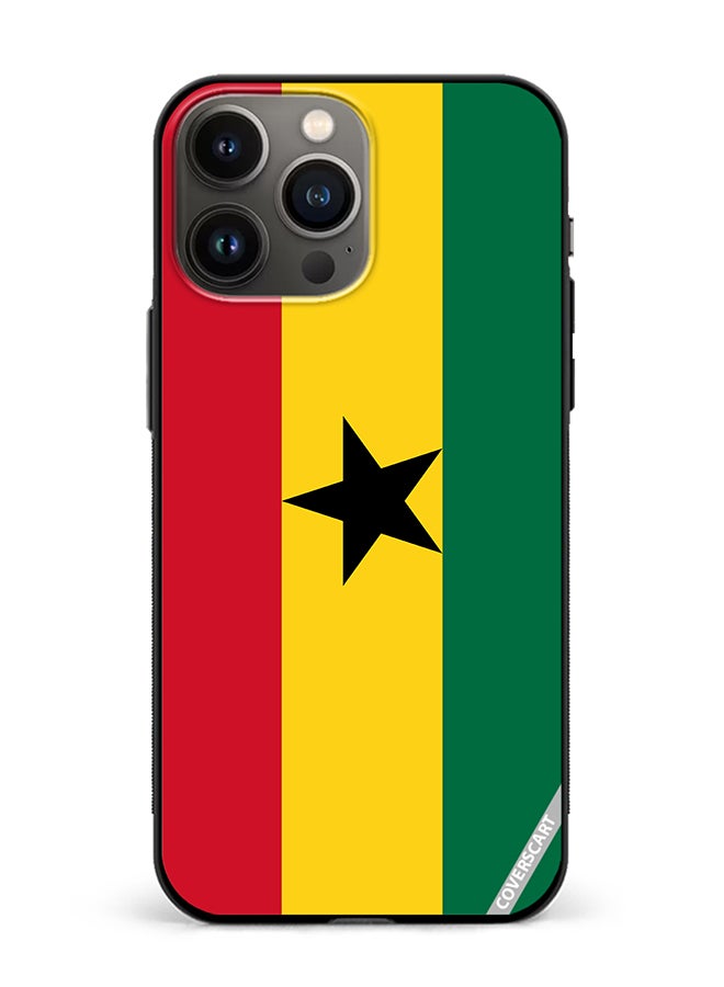 COVERSCART Protective Case Cover For Apple iPhone 13 Pro Max Ghana Flag Design Multicolour