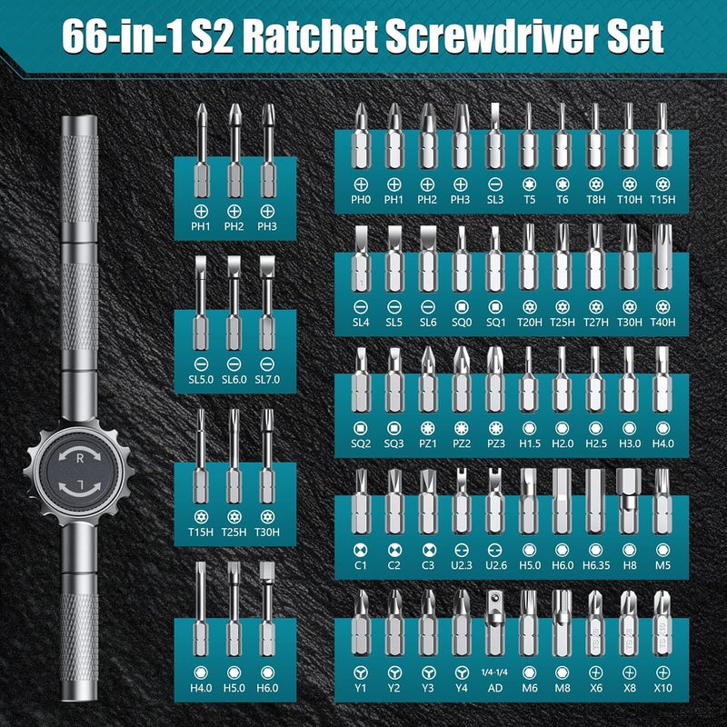 Koeutoze 66-in-1 Ratchet Screwdriver Set - Image 2