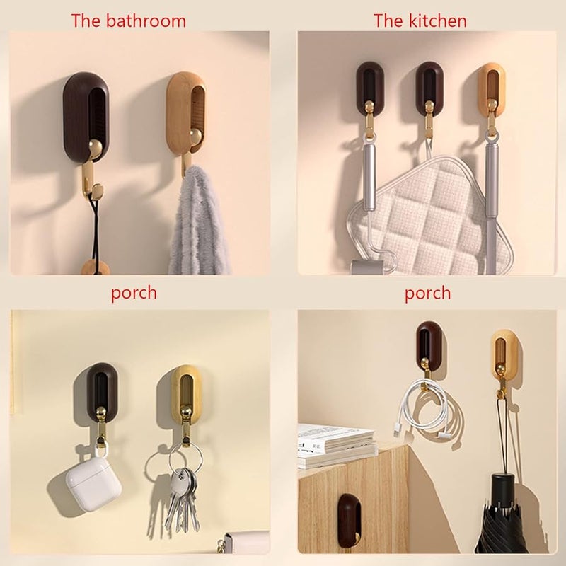 White Viscose Door Hooks 4Pcs Punch Free Strong Load Bearing Wall Hanger For Bathroom Towel - Image 5