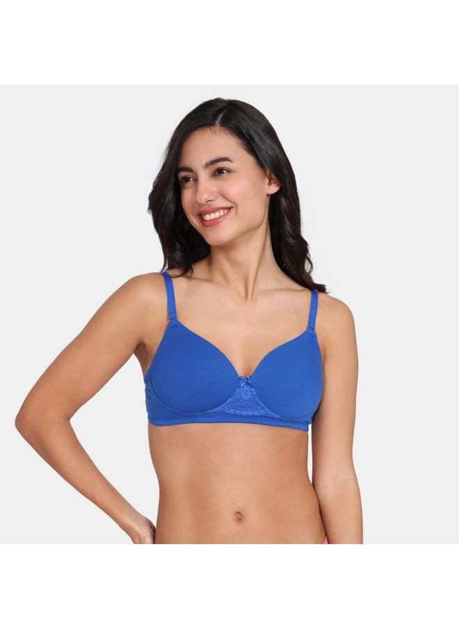 zivame Zivame Solid Balconette Bra with Hook and Eye Closure  - Image 1