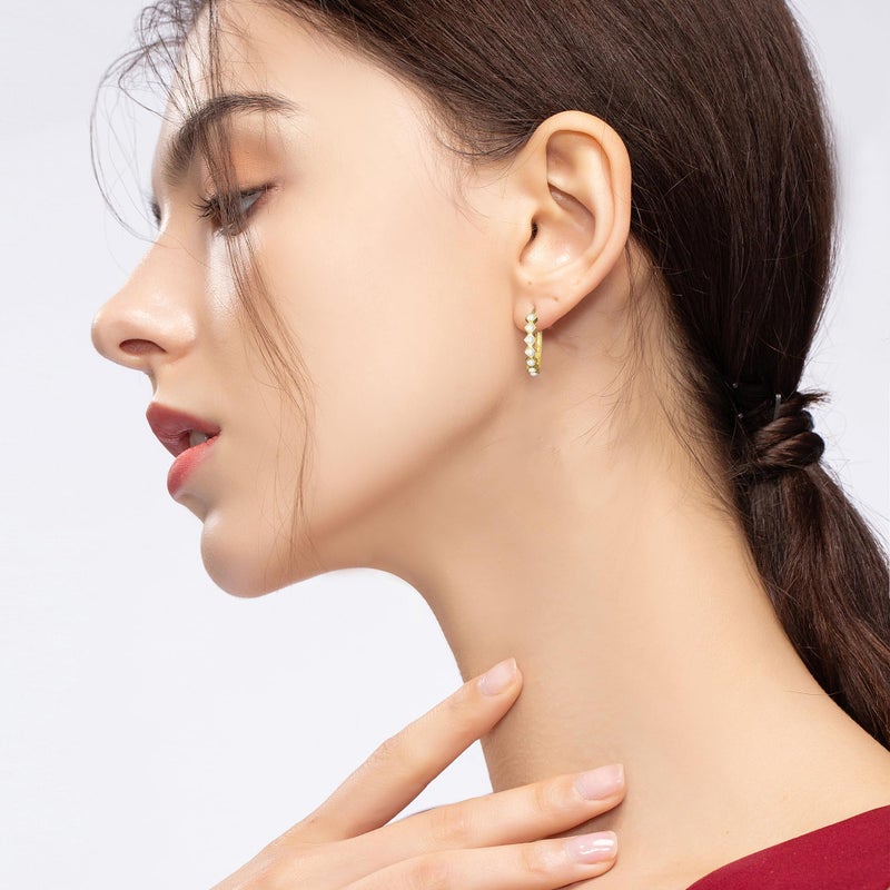 JMScape 9 Pairs Small Huggie Hoop Earrings Set for Women, 14K Real Gold Plated Hypoallergenic Cartilage Earrings, Lightweight Tiny Hoop Earrings for Gift - Image 3