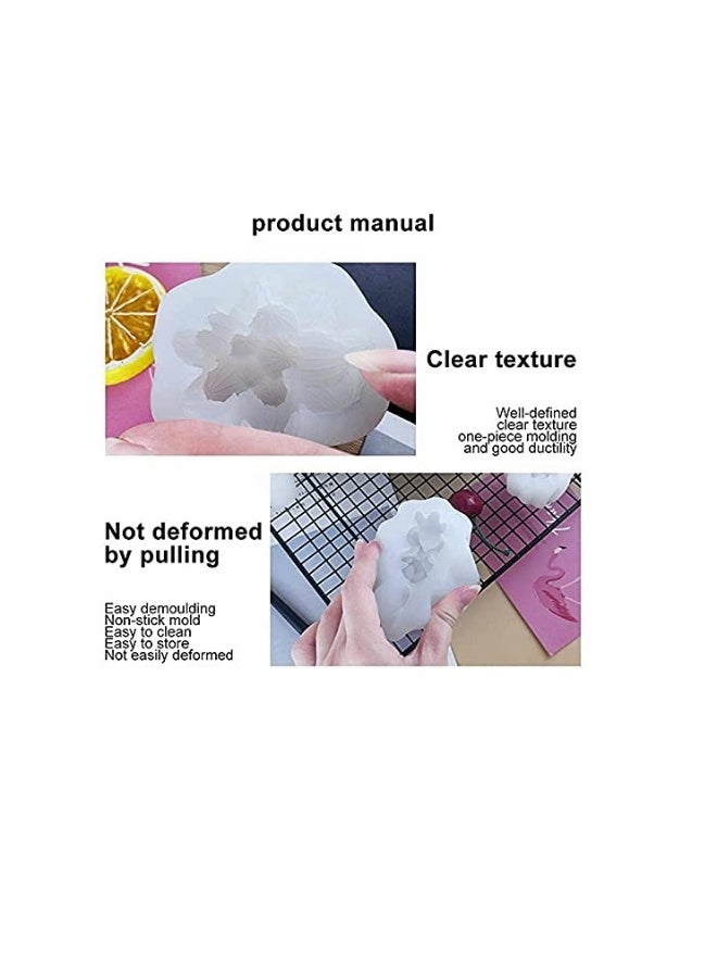4 Pcs Succulent Silicone Moulds Plants Mould for Making Cake Decoration DIY Candle Fondant Soap Chocolate and Epoxy Resin Crafts - Image 3