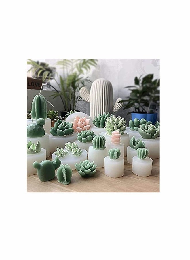 4 Pcs Succulent Silicone Moulds Plants Mould for Making Cake Decoration DIY Candle Fondant Soap Chocolate and Epoxy Resin Crafts - Image 2