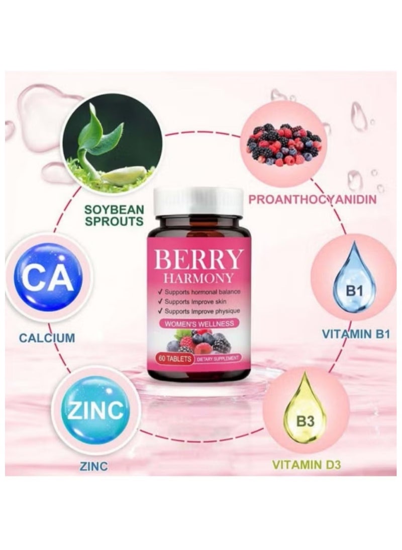 BERRY BERRY HARMONY Women Wellness Balance Female Hormones 60 Tablets  - Image 4