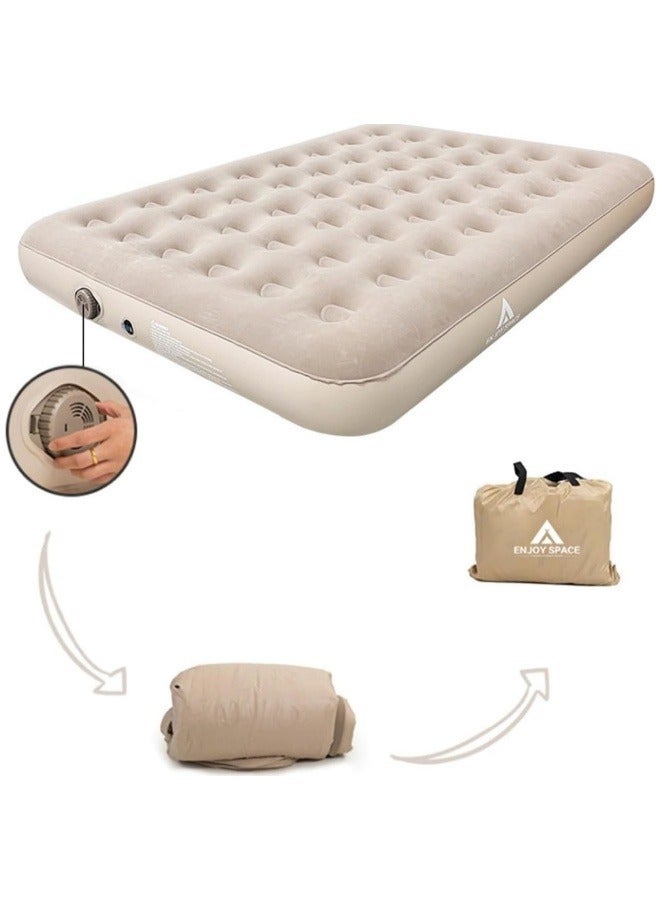GGEROU Inflatable Mattress,Camping Air Mattresses,Air Bed with Built in Pump,Twin Air Mattress,Portable Air Mattress,for Home Camping Travel (Single/190 * 99 * 25cm) - Image 3