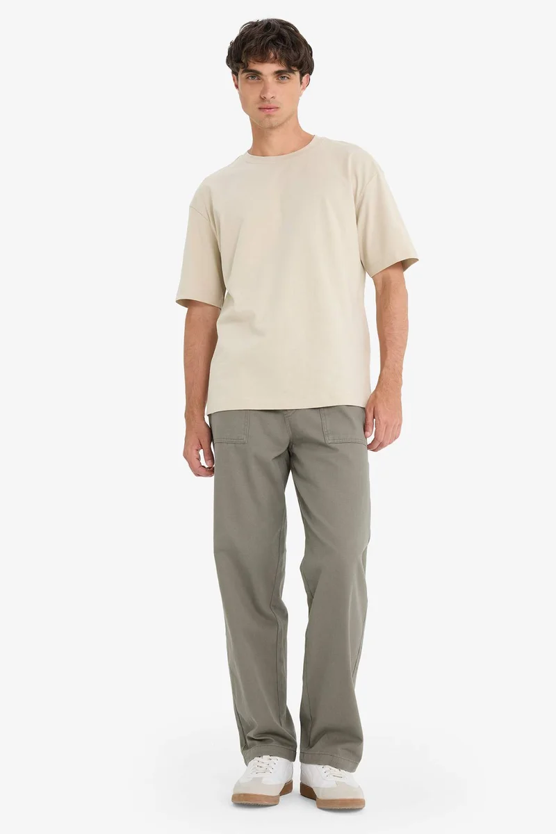 DeFacto Boxy Fit Crew Neck Basic Short Sleeve T-Shirt