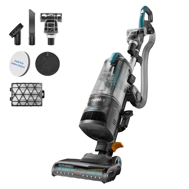 Eureka FlexReach Plus Bagless Upright Vacuum Cleaner for Home,Pet Vacuum for Carpet and Hard Floor, Lift-Up Vacuum with Flooring Type Sensor, HEPA Filter,Anti-Tangle, NEU652, Green - Image 1