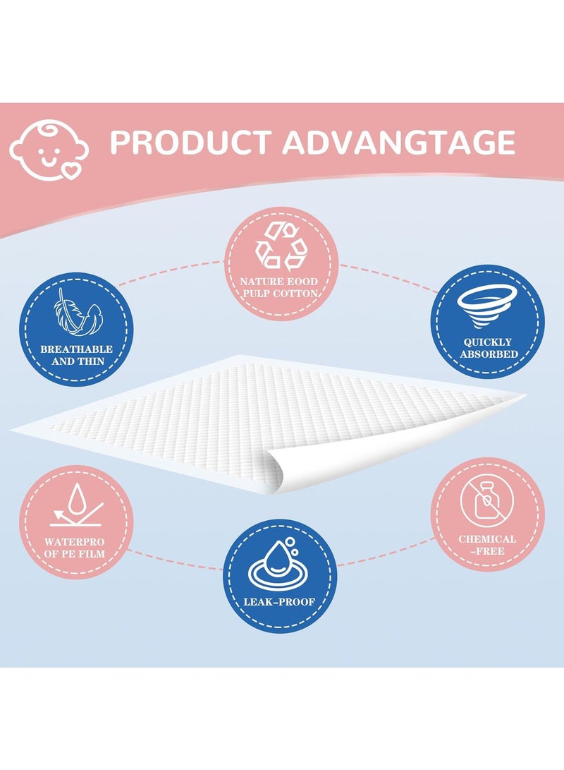 Lesha Pack of 100 Disposable Changing Mats, Soft and Comfortable, Waterproof, Baby Changing Pad, Cover Bed Pads (35cm×45cm)  - Image 4