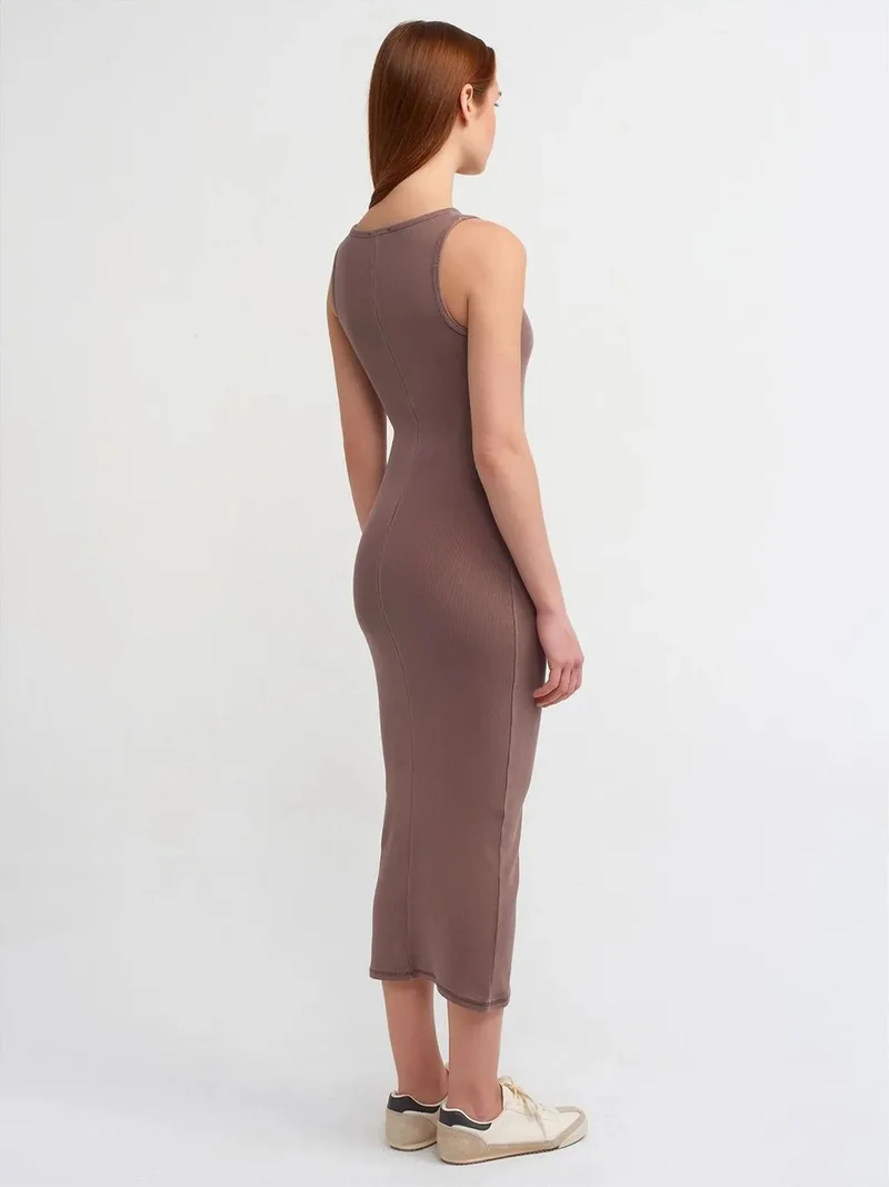 ديلفين DILVIN Sleeveless Bodycon Midi Dress
