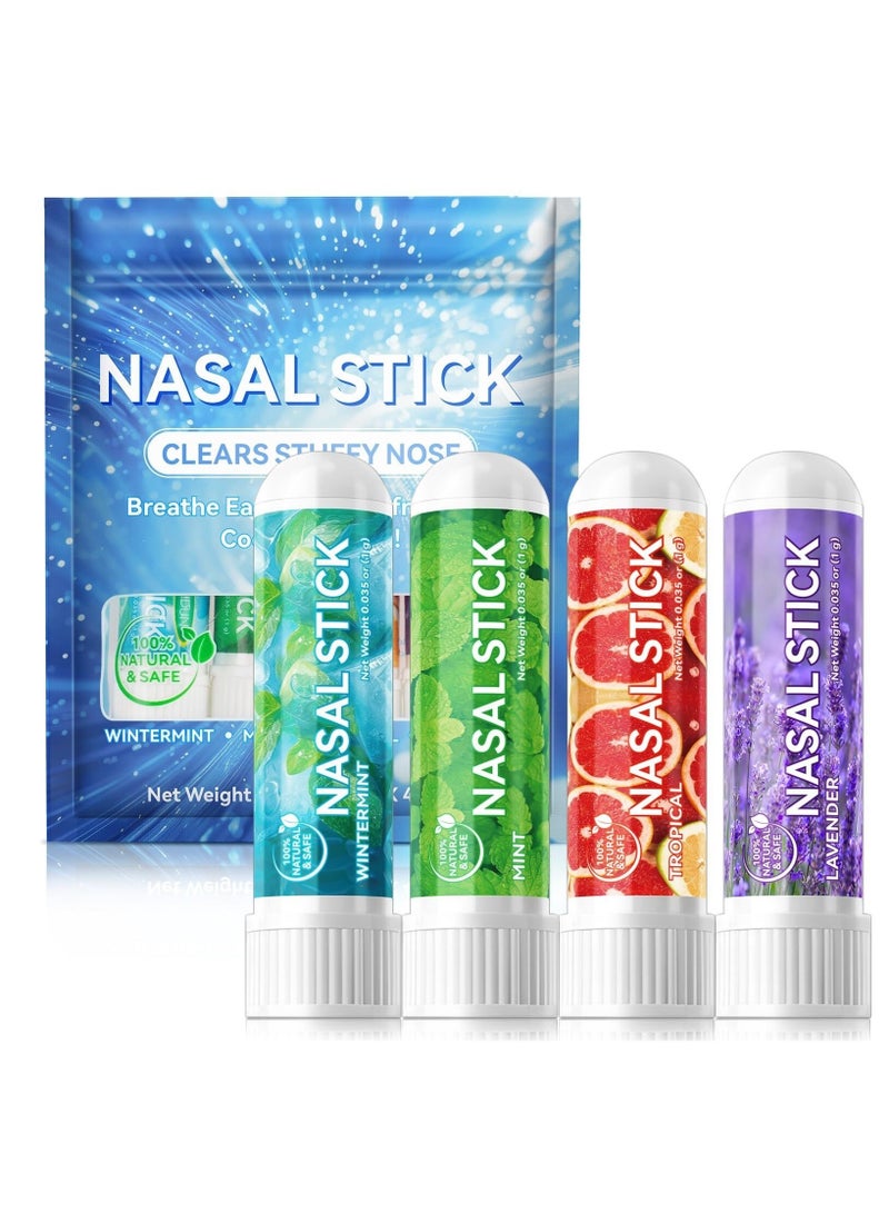 Sefudun Nasal Inhaler Stick, Nasal Sticks for Enhanced Breathhing,Portable Nasal Inhaler Natural Peppermint,Nasal Inhaler Natural Ingredients Daily Relaxation Stress Relief  - Image 1