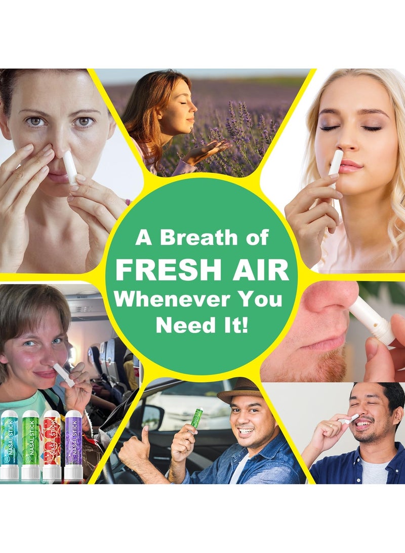 Sefudun Nasal Inhaler Stick, Nasal Sticks for Enhanced Breathhing,Portable Nasal Inhaler Natural Peppermint,Nasal Inhaler Natural Ingredients Daily Relaxation Stress Relief  - Image 4
