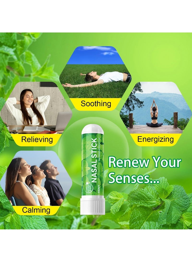 Sefudun Nasal Inhaler Stick, Nasal Sticks for Enhanced Breathhing,Portable Nasal Inhaler Natural Peppermint,Nasal Inhaler Natural Ingredients Daily Relaxation Stress Relief  - Image 5