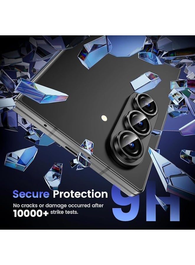 GMATE For Samsung Galaxy Z Fold 7 -  Camera Lens Protector , Scratch-Resistant Ultra-Thin Tempered Glass with Aluminum Edging , High Quality Camera Lens Protector - Black - Image 3