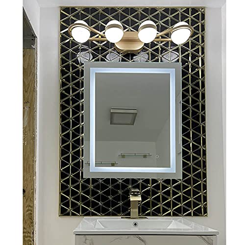Diflart Beveled Mirror Glass Mosaic Tile, Black and Gold, 3 Inch Triangle, Glass Tile for Bathroom Kitchen Backsplash Shower Wall, Pack of 5 Sheets - Image 2