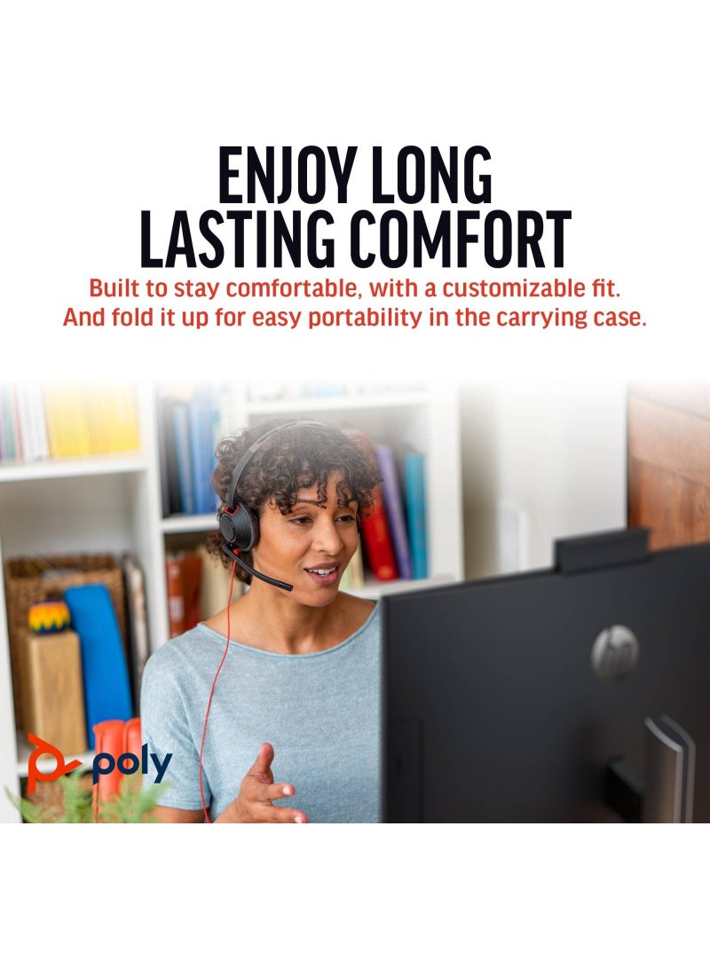 Poly Blackwire 5220 Stereo USB-C Headset, Black | 8X231AA - Image 4