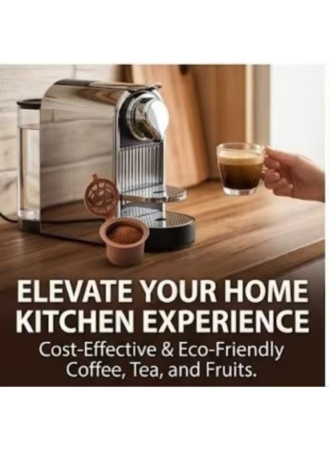 Captaintech 3-in-1 Refillable Espresso Pods – Sustainable Reusable Coffee Capsule Set Compatible with Multi-Purpose Stainless Steel Mesh Filters for DIY Coffee, Tea, and Fruit Infusions - Image 5