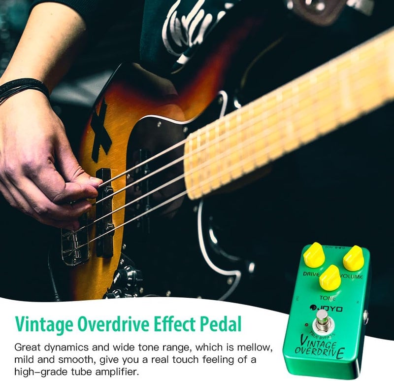 JOYO Vintage Overdrive Pedal Classic Tube Screamer Pedal for Electric Guitar with True Bypass (JF-01) Stain resistant - Image 1