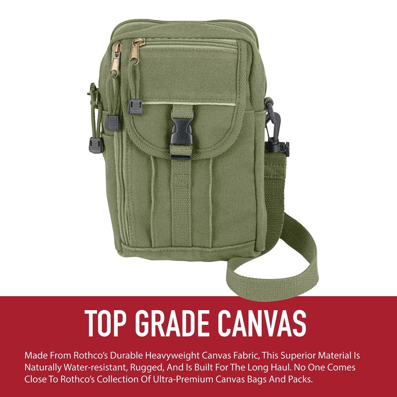 Rothco Heavyweight Classic Canvas Passport Travel Pouch, Olive Drab - Image 3