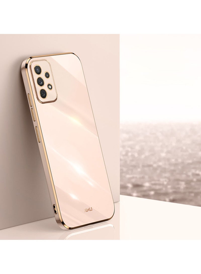 SanHu for Samsung Galaxy A73 5G Case, Plating Soft Back Cover, Raised Full Camera Protection, Slim Thin TPU Mobile Phone Case for Samsung Galaxy A73 5G, Pink