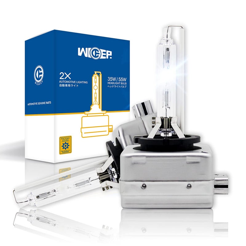 Generic wideep D1S/D1R Xenon HID Headlight Bulbs, 35W 85V 6000K White Lighting, Car Headlight Lamp Replacement Bulb for High Low Beam, 2 Pcs  - Image 1